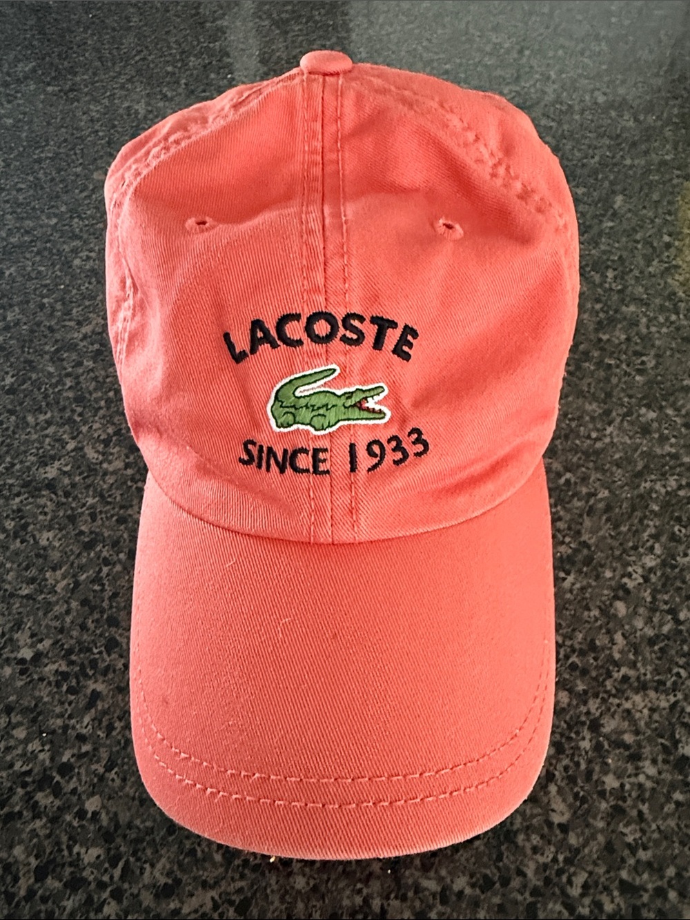 Lacoste Coral-Pink Embroidered Logo Baseball Cap